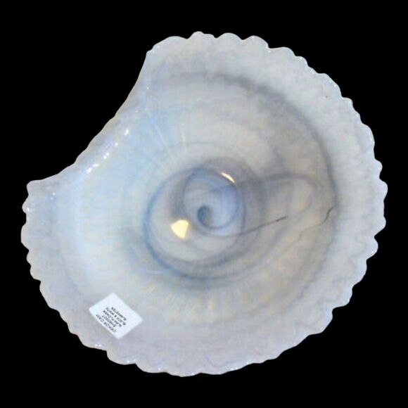 Pottery Barn Centerpiece BOWL Gray Alabaster Dekor Glassware Flower Dish 10.5" - Picture 3 of 6